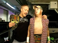 Trevor Murdoch and Lance Cade backstages